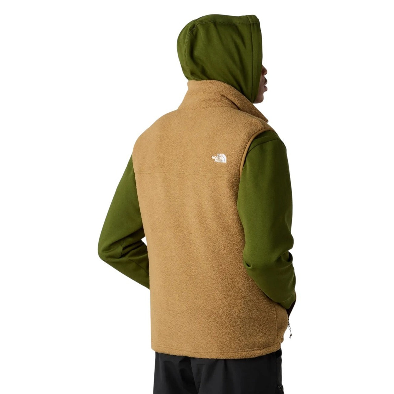 The North Face Smanicato Uomo Beige con Cerniera - Gilet Poliestere Tasche Anteriori Scollo Alto