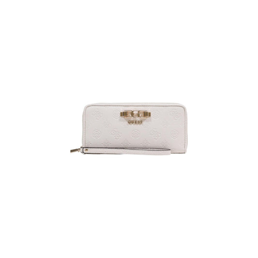 Guess Portafoglio bianco grande ANISE LARGE ZIP AROUND 20x10x3 cm Donna