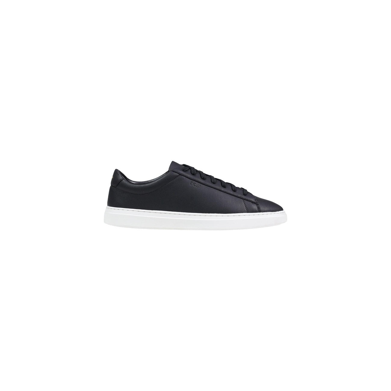 Boss Sneakers KIERAN_TENN_ALLT in PELLE CON SUOLA IN GOMMA Uomo Nere Chiusura con Lacci 100% Pelle Primavera/Estate 50552853 Vista laterale