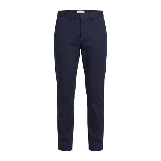 Pantaloni chinos uomo GANT; taglio slim, 98% cotone piqué, 2% elastam. Tasche oblique, vestibilità moderna e confortevole. Colore blu vista frontale 