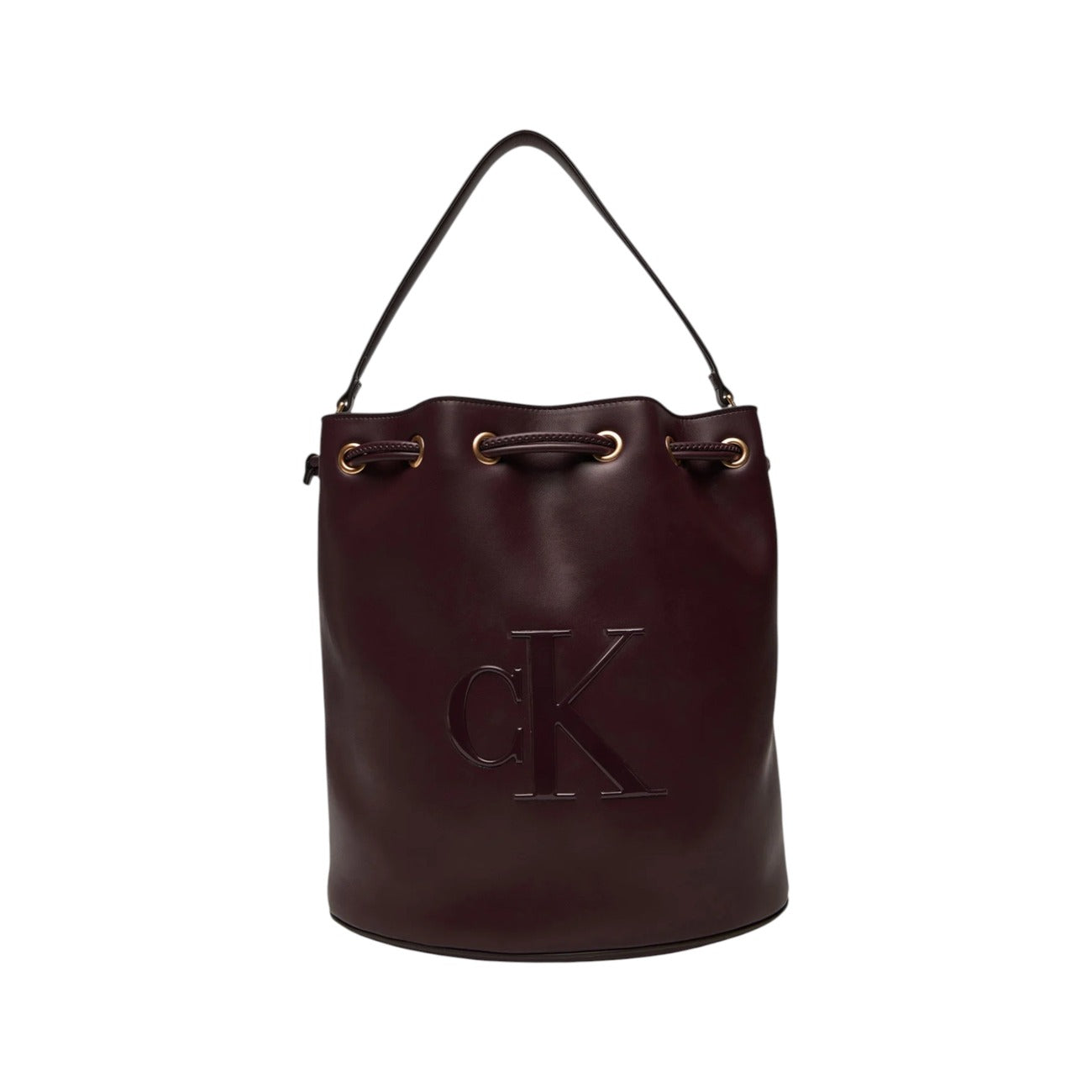 Calvin Klein Borsa Donna Bordeaux a Mano - Borsa con Lacci e Tasca Interna 33x35x12cm
