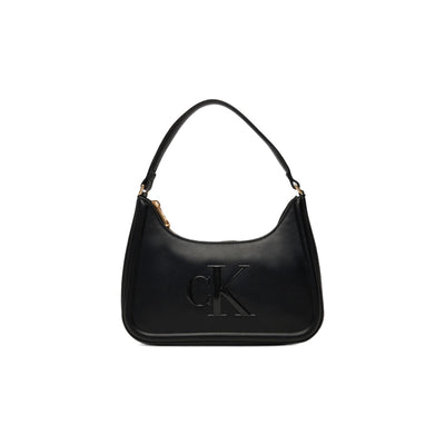 Calvin Klein Women's Black Handbag - Zippered Bag with Internal Pocket 26x19x6cm