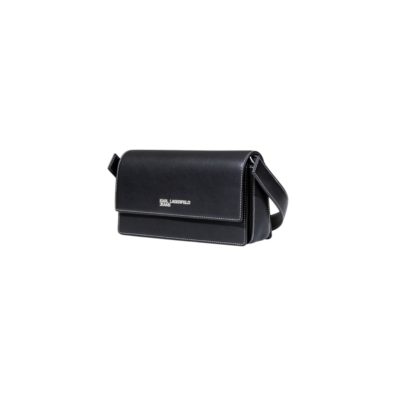 Karl Lagerfeld Jeans Borsa Donna Nera a Mano - Borsa Ecopelle Bottoni Tasche 15x26x7cm