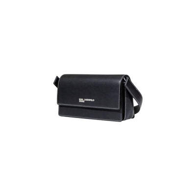 Karl Lagerfeld Jeans Borsa Donna Nera a Mano - Borsa Ecopelle Bottoni Tasche 15x26x7cm