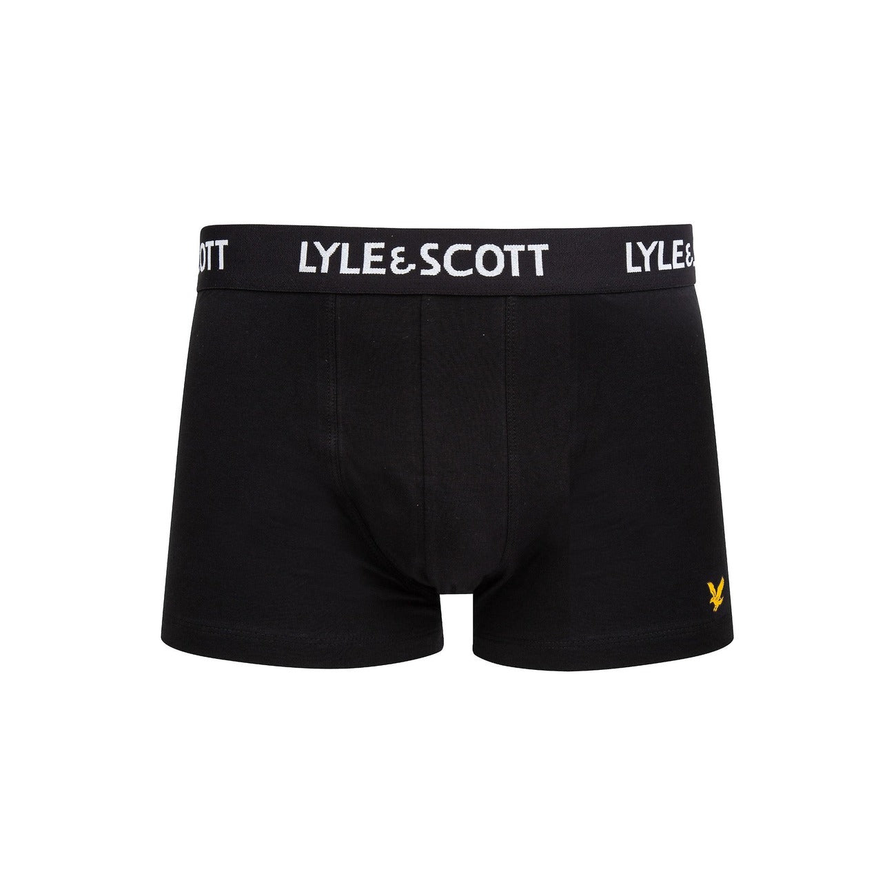 Lyle & Scott Boxer Uomo Nero Fantasia Stampa Cotone 95% Elastan 5% Tutte le Stagioni UWTC001