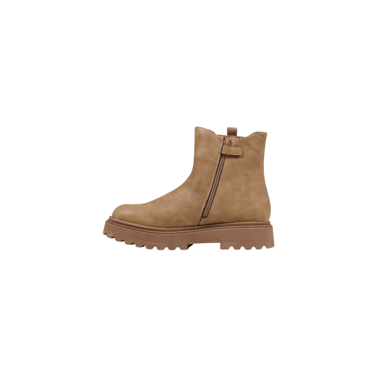 Alviero Martini Prima Classe Women's Beige Zipper Boots - Autumn/Winter Ankle Boots