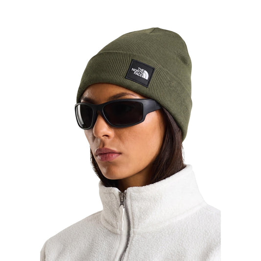 Cappello The North Face Dock Worker Beanie unisex. Berretto di maglia elasticizzata in tessuto eco-sostenibile riciclato con risvolto, vestibilità profonda e logo applicato, accessorio autunno inverno.