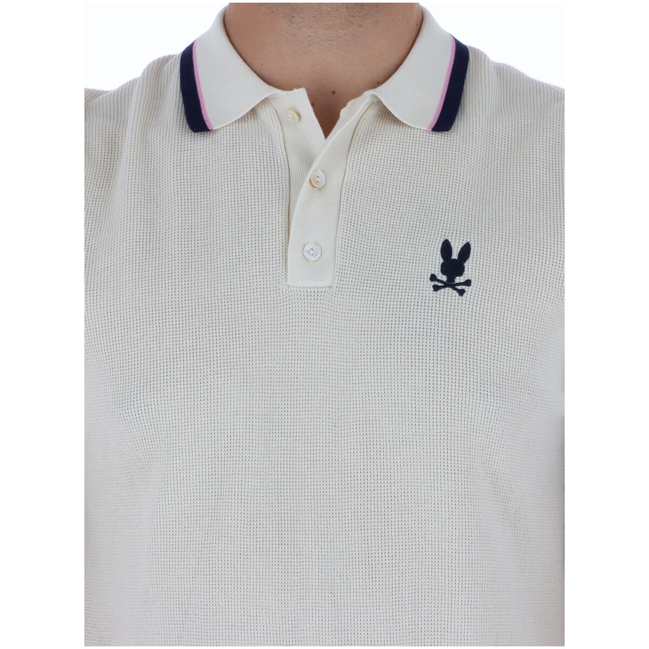 Polo Psycho Bunny Beige Dax Knit; 100% Cotone effetto maglia. Colletto strutturato, logo ricamato a contrasto, maniche corte. Vestibilità regular, ideale per la stagione Primavera/Estate.