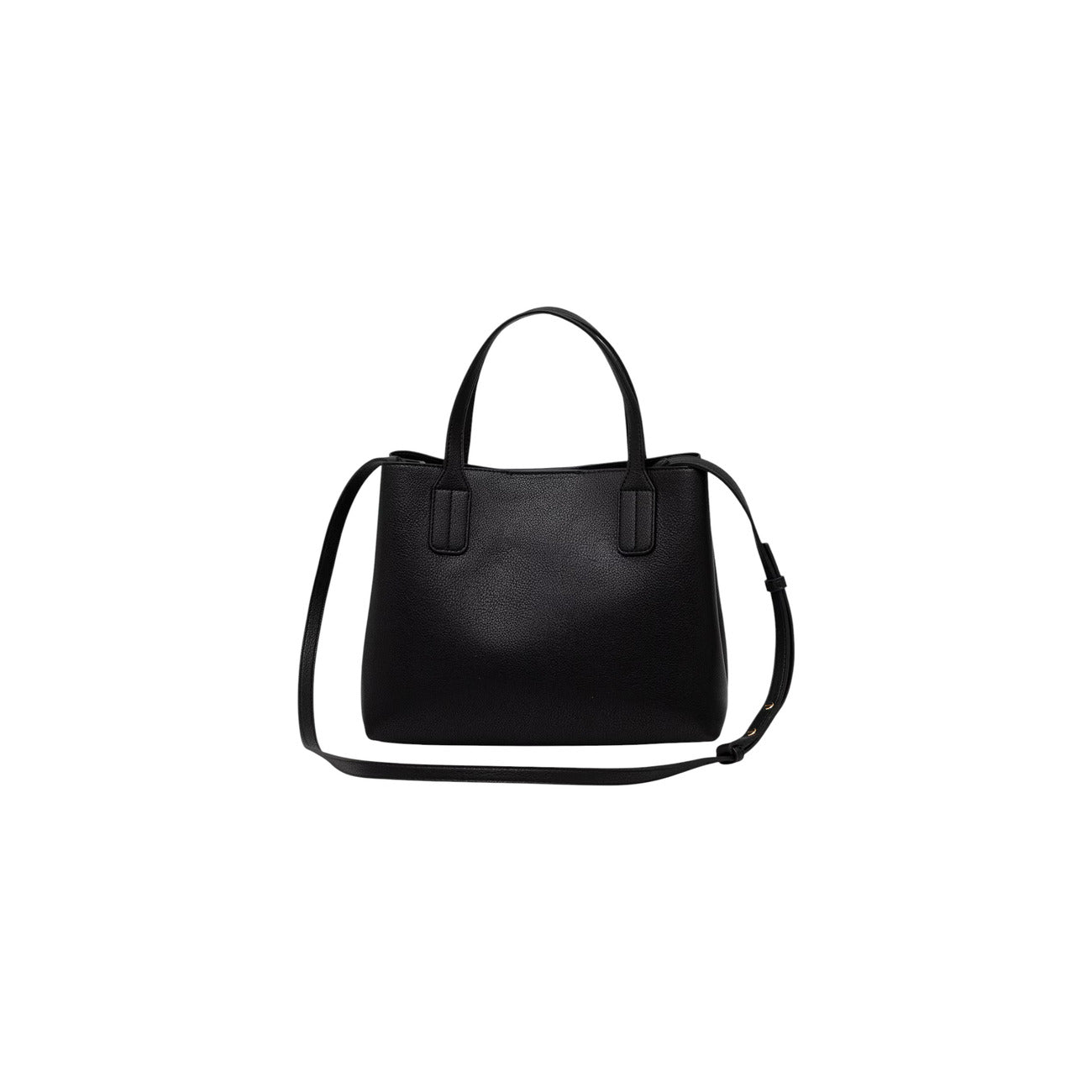 Borsa Satchel Donna Tommy Hilfiger; Nero. Finitura granata, chiusura con zip, doppi manici, tracolla regolabile e mini pochette esterna rimovibile. Dettagli in metallo oro lucido, misure capienti (32x28 cm), stile strutturato. Posteriore con tracolla 