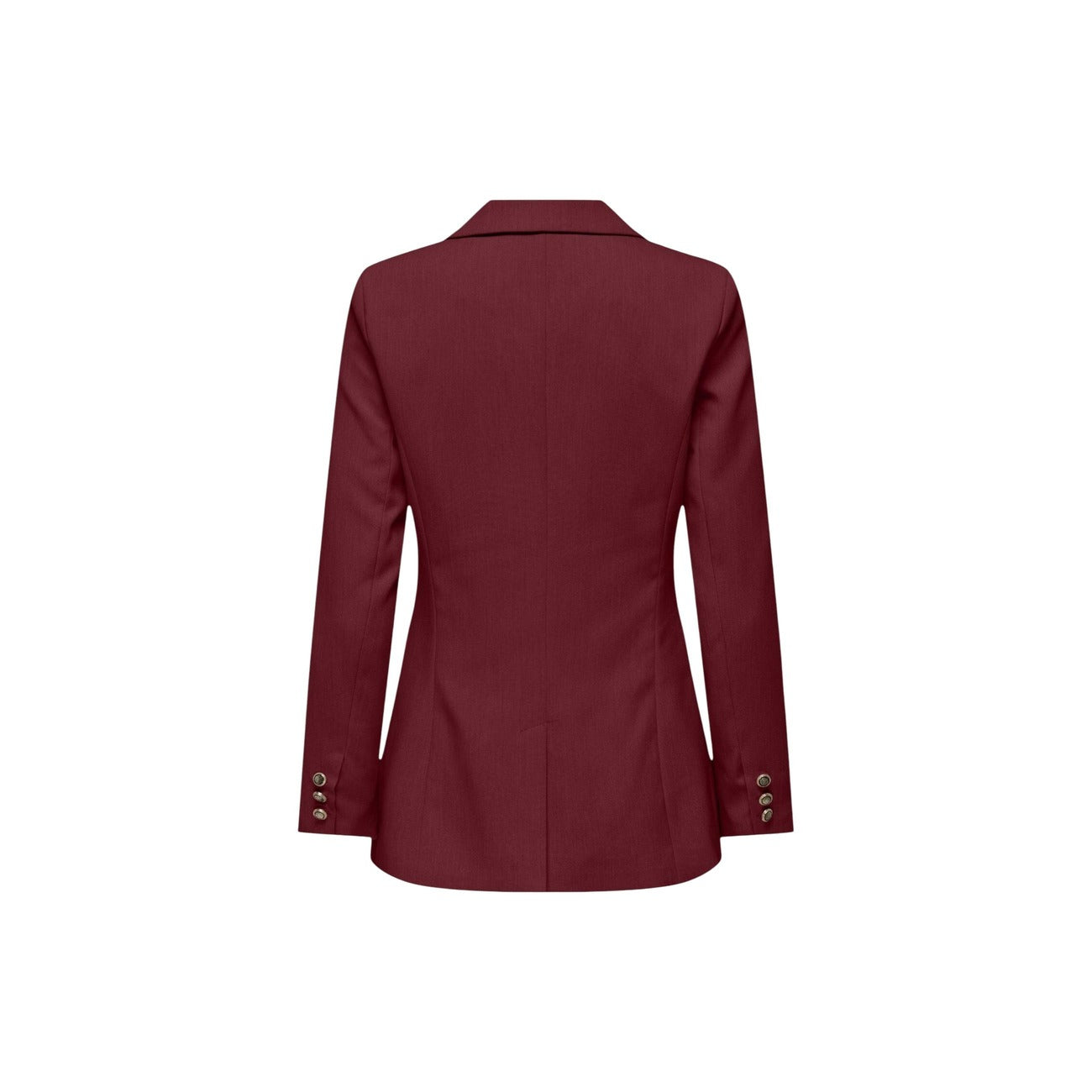 Only Giacca Donna Bordeaux con Bottoni Maniche Lunghe Scollo V Profondo - Giacca Poliestere Elastan