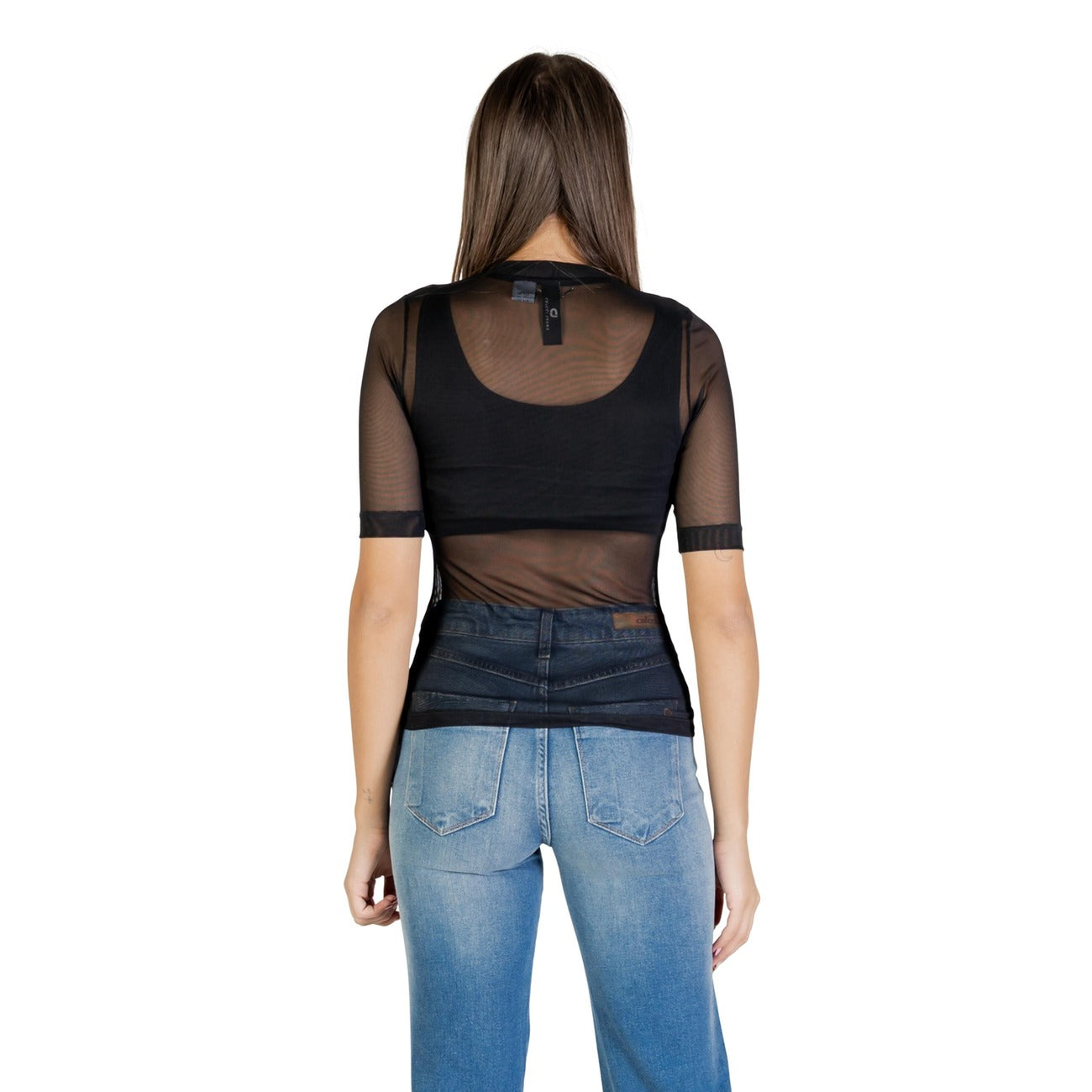 Colcci Blusa Donna Nero Bottoni Manica Corta Scollo Tondo Poliestere Elastan Autunno Inverno 036.11.00139