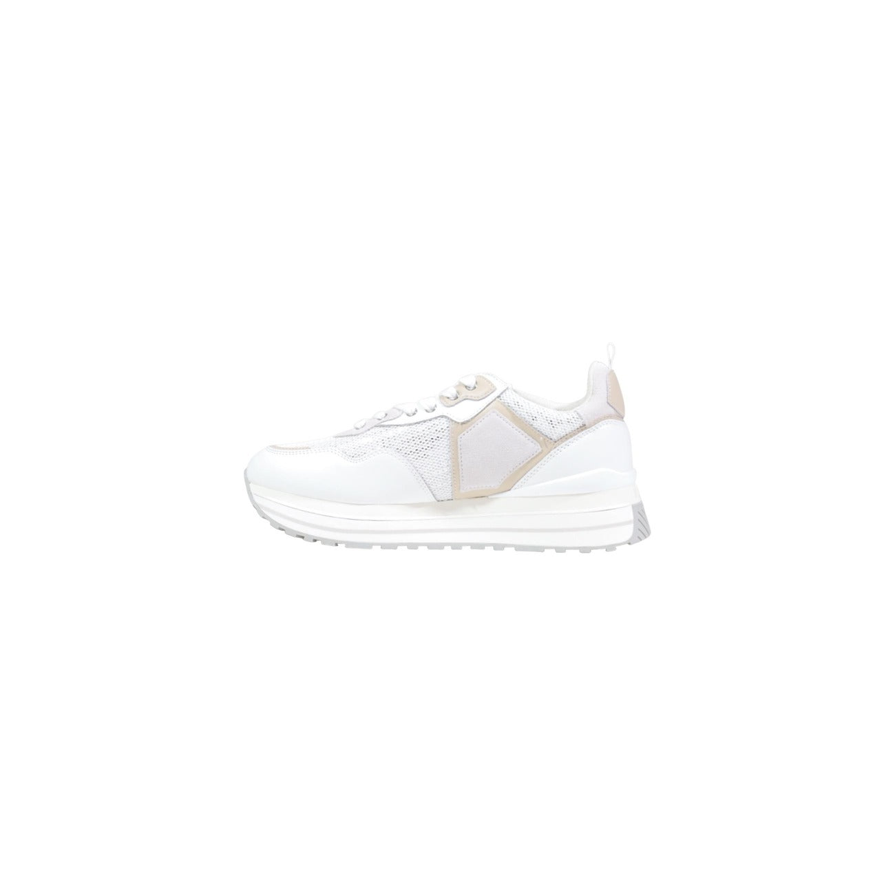 Sneakers Liu Jo MAXI WONDER 01 donna bianche con lacci - vista laterale