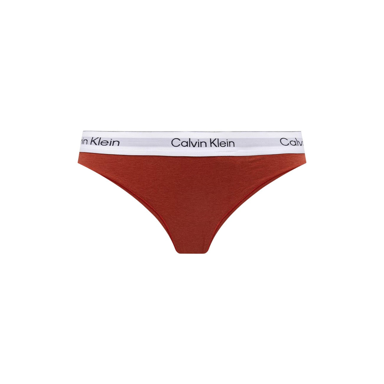 Perizoma Donna Calvin Klein Icon 2-Pack; Confezione doppia in cotone, modal ed elastan traspirante. Modello a vita media con elastico logato piatto senza cuciture, intimo invisibile quotidiano. Rosso frontale 