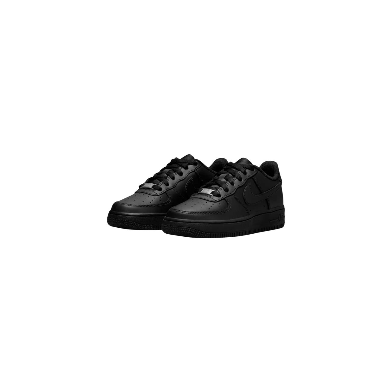 Sneakers Nike Air Force 1 nere unisex DH2920. Scarpe sportive nere in pelle tinta unita con silhouette classica low-top, avampiede traforato, suola in gomma 3 cm e allacciatura stringata, scarpe casual streetwear 4 stagioni.