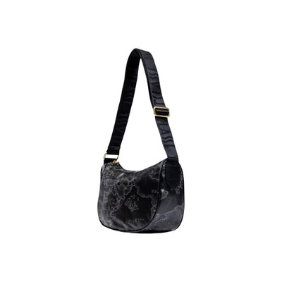 Alviero Martini Prima Classe Borsa Donna Nera a Mano con Cerniera - Borsa Poliuretano Poliestere Cotone Tasca Interna 26x22x8cm