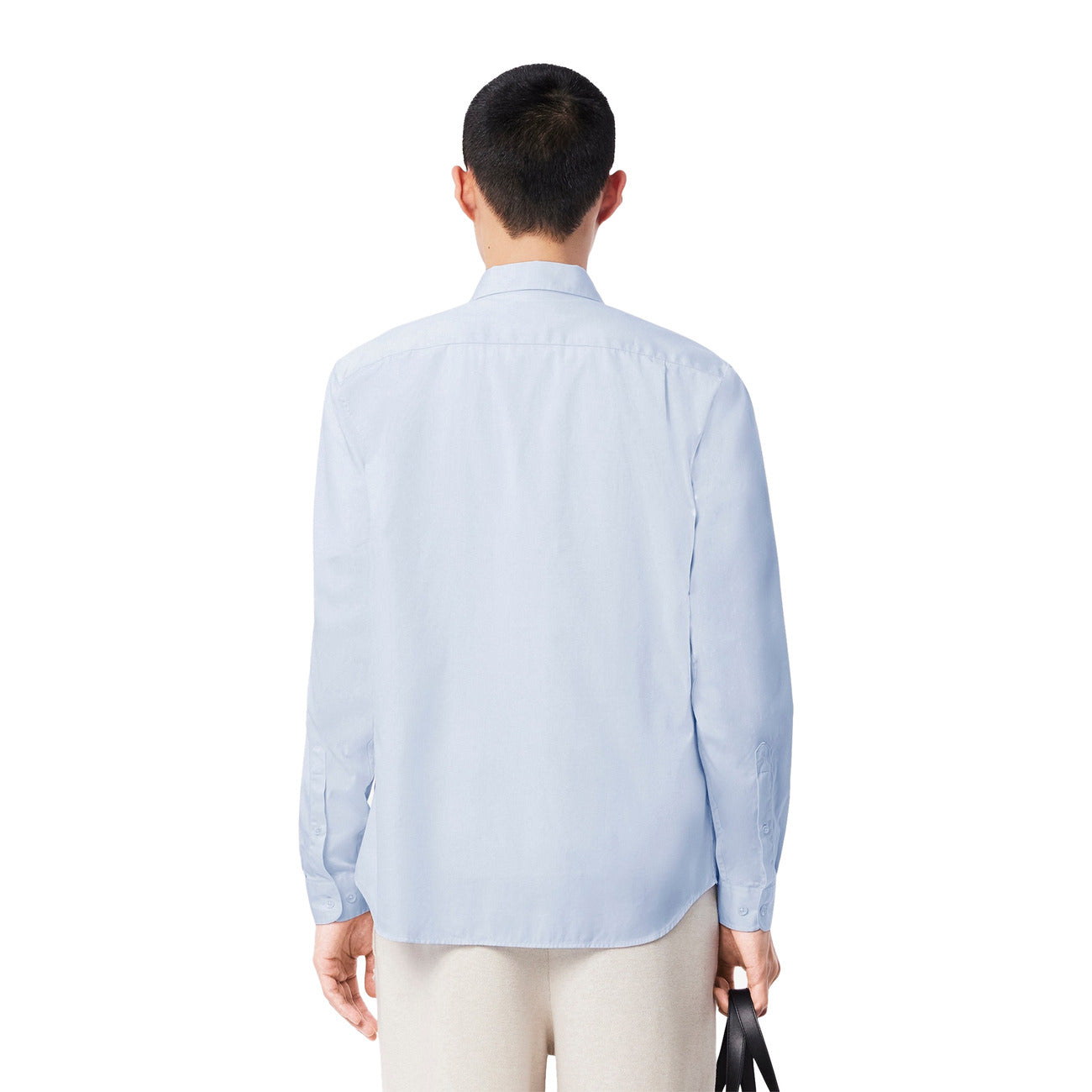 Lacoste Camicia Uomo Azzurro Manica Lunga Bottoni Colletto Classico 100% Cotone Primavera/Estate CH2933-00