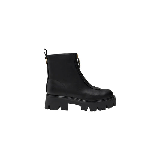Stivali neri donna Guess Ryyan FLFRR2ELE10. Stivali alti neri scamosciati in suede sintetica con cerniera laterale e suola in gomma TPE.