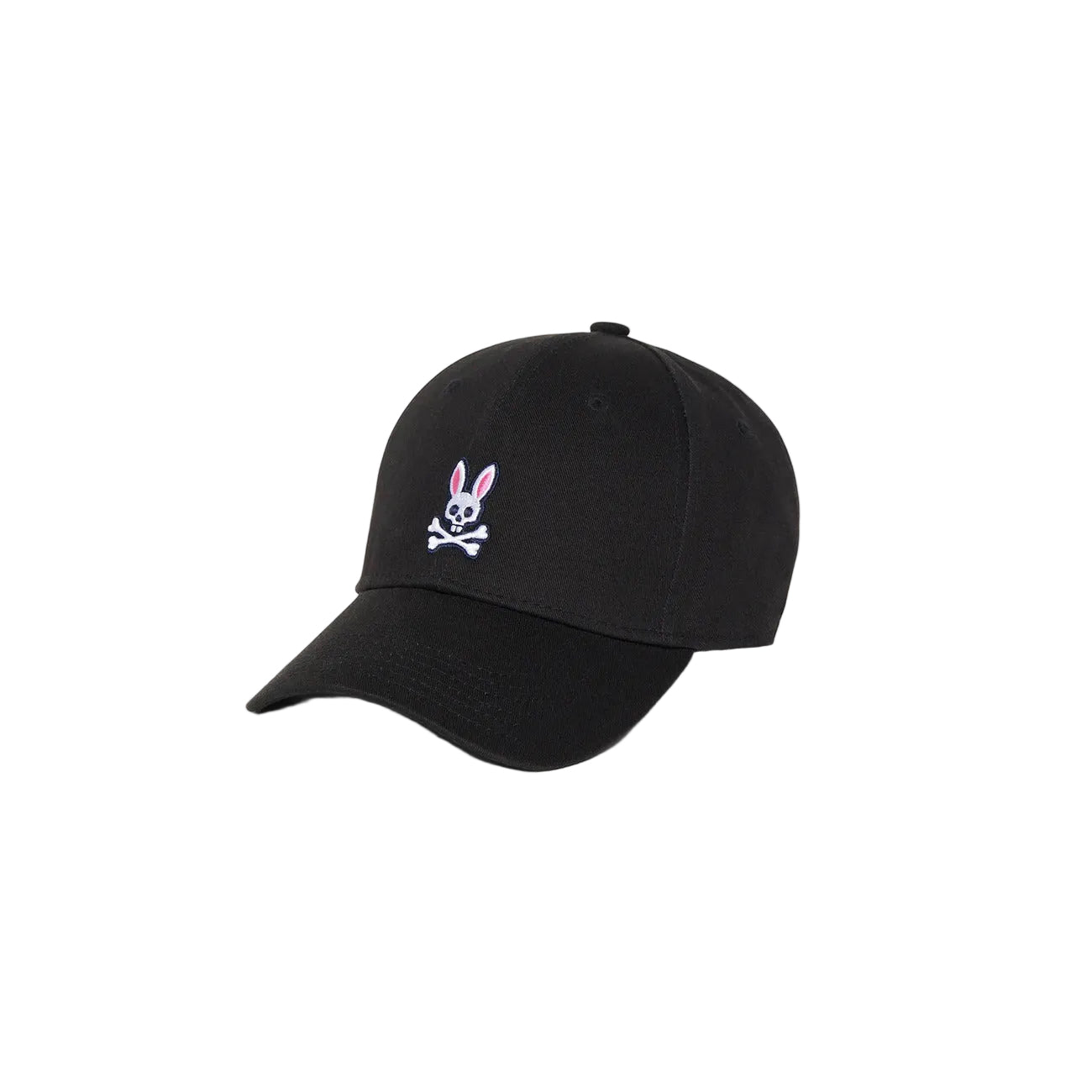 Cappellino Psycho Bunny Classic 4k nero; 100% Twill di Cotone. Logo ricamato, sei pannelli, fibbia metallica regolabile. Traspirante, resistente e iconico.