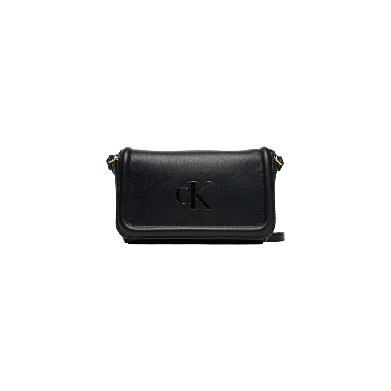 Calvin Klein Women's Black Shoulder Bag - Bag with Button and Internal Pocket 19x12x7cm