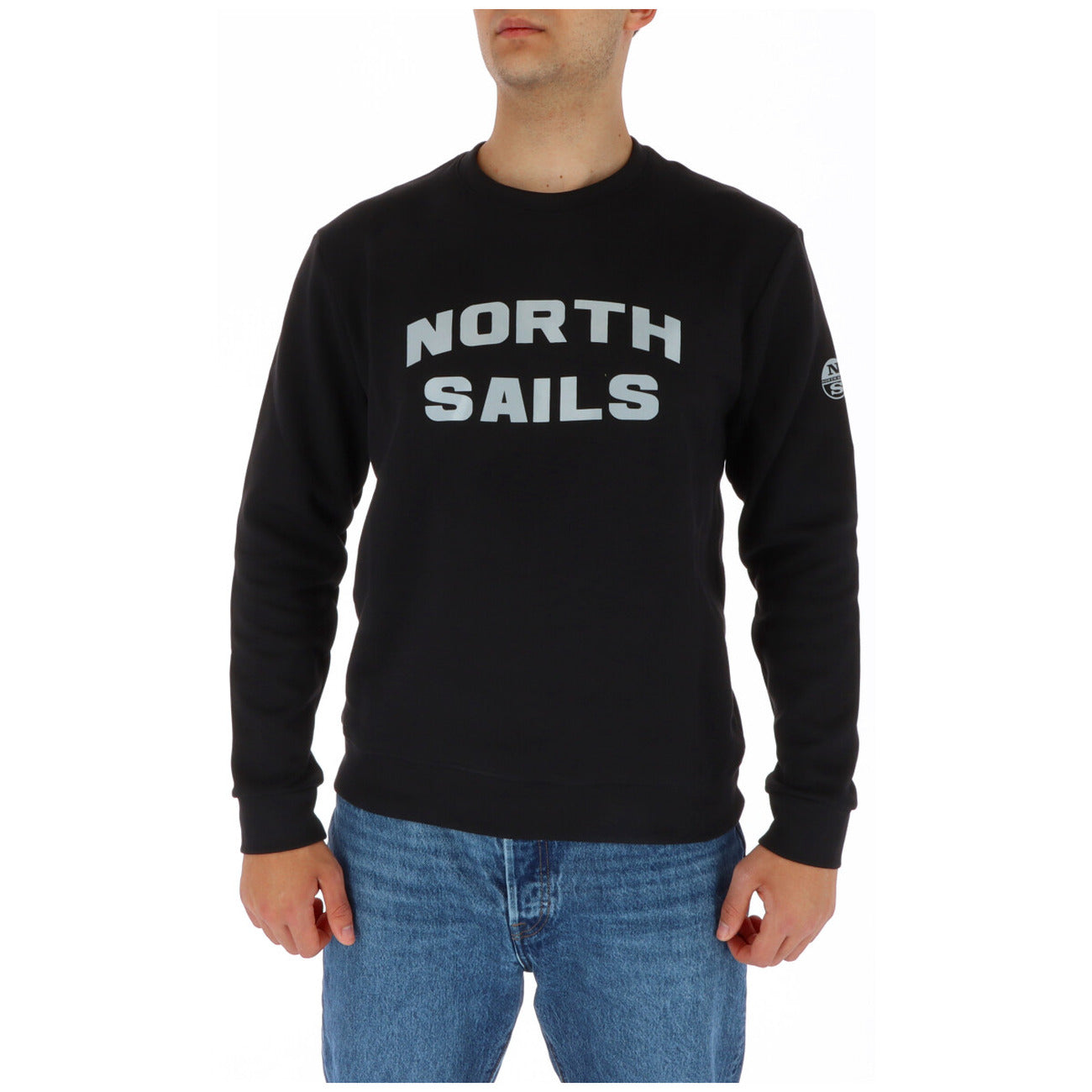 North Sails Felpa Uomo Verde con Maniche Lunghe Scollo Tondo in Cotone 80% Poliestere 20% Autunno/Inverno 902417
