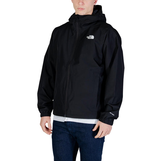 Giacca The North Face uomo nera con cappuccio - vista frontale indossata da modello