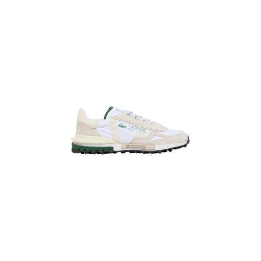 Scarpe da ginnastica Lacoste Elite Active stile retro running. Sneaker basse da uomo in camoscio e nylon con controtallone in TPU, suola scanalata e dettagli logo Lacoste stampati su pannello centrale, linguetta e intersuola.