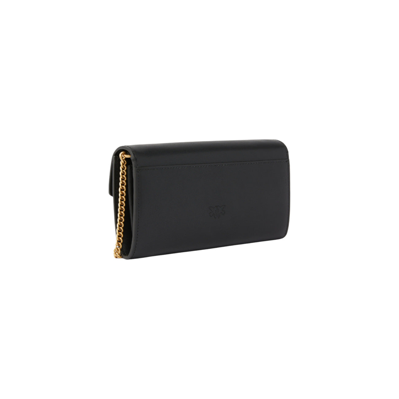 Pinko Borsa Donna Nera a Tracolla con Bottone Tasca Interna - Borsa Pelle Poliuretano 19x10x4