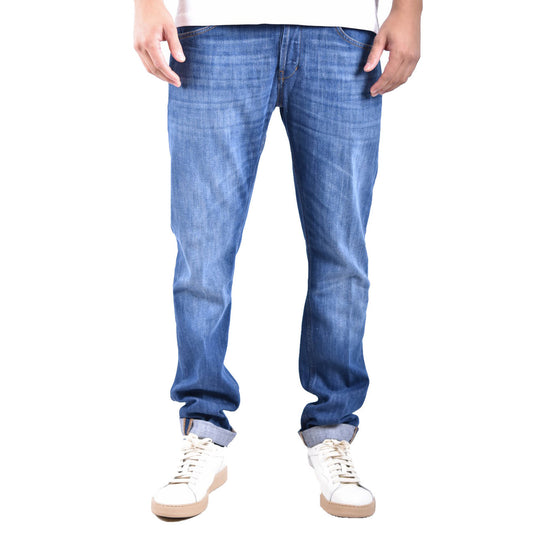 Dondup Jeans RITCHIE SKINNY IN DENIM STRETCH RESPONSABILE Uomo  Vista frontale indossati da modello 