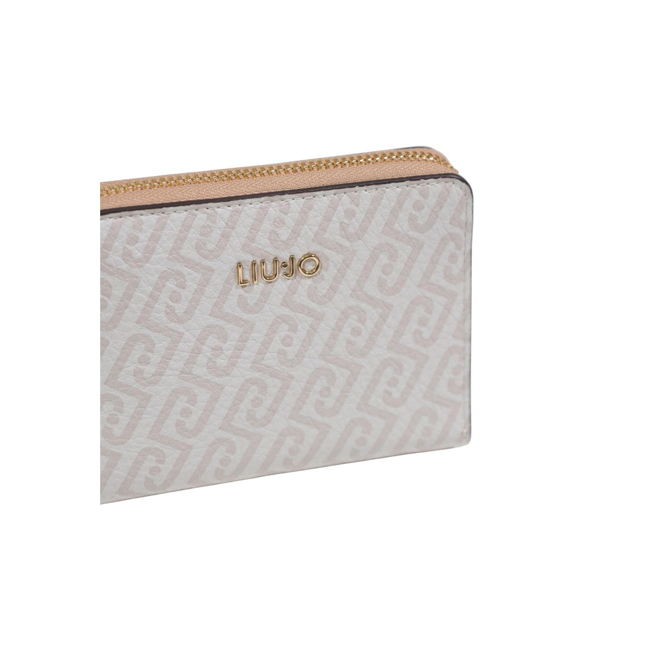 Portafoglio Piccolo Liu Jo Monogram bianco Chiusura con zip. Scomparti interni per tessere, banconote e monete. Dimensioni 12x10x2 cm. Accessorio chic, compatto e funzionale. Dettaglio stampa e logo 