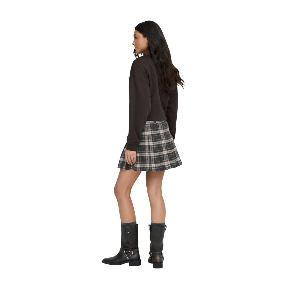 Gonna pantalone quadri donna ONLY – Skort a pieghe motivo check 15328841.