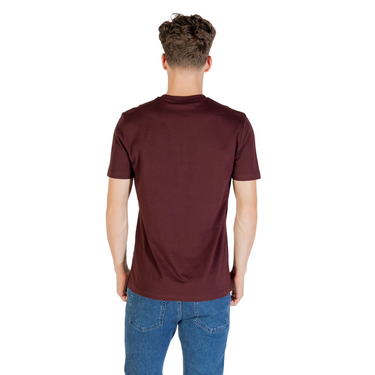 Antony Morato T-Shirt Uomo Bordeaux Stampa Manica Corta Scollo Tondo 100% Cotone Primavera/Estate MMKS02575-FA100240