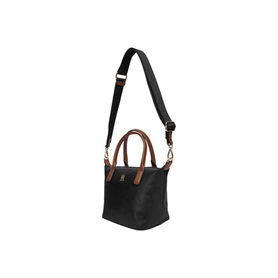 Tommy Hilfiger Borsa Donna Nera a Mano con Tracolla Cerniera - Borsa Poliammide Tasca Interna 21x19x14cm