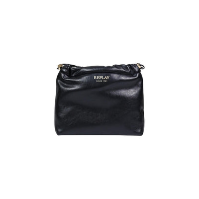 Replay Borsa Donna Bordeaux a Mano e Tracolla con Lacci Tasca Interna - Borsa Poliestere 28x25x9cm