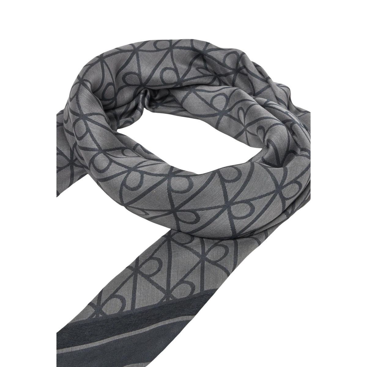 Sciarpa quadrata grigia donna Calvin Klein – Foulard modal jacquard con logo LV04F8080G.