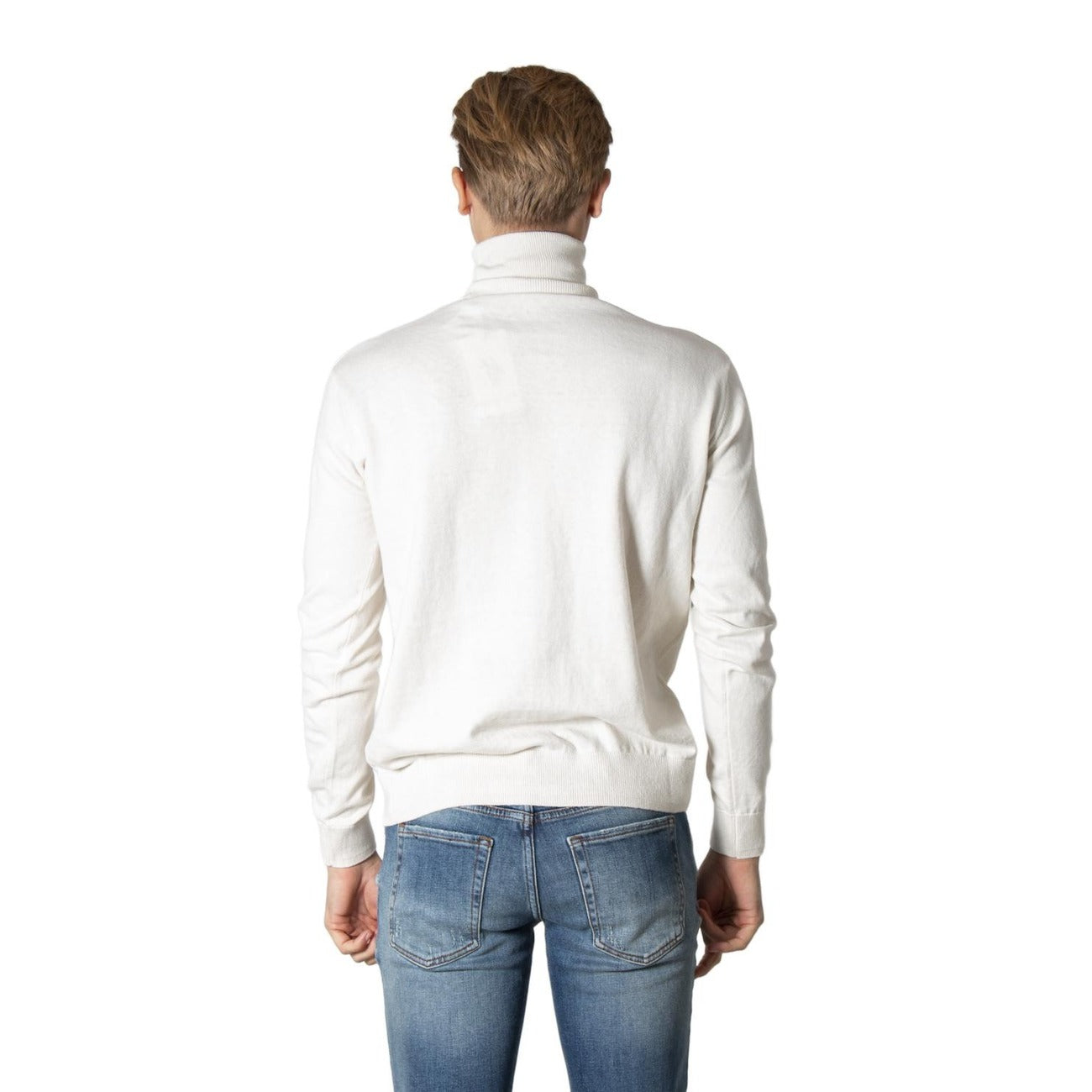 U.S. Polo Assn. Maglia Uomo Bianco Collo Alto Manica Lunga Cashmere Cotone Autunno Inverno 60909-48847