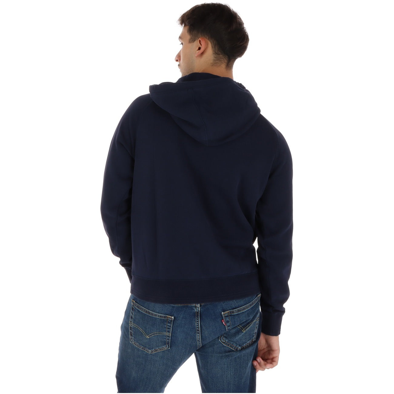 Felpa con cappuccio uomo d'archivio con bandiera norvegese. Felpa sportswear casual in cotone e poliestere con tasca a marsupio, patch logo sulla manica, polsini a costine e vestibilità comoda relaxed fit.
