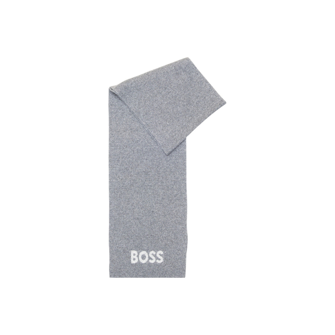 Boss Sciarpa Uomo Nera con Stampa - Sciarpa Lana Acrilico Viscosa 180x25cm Autunno Inverno