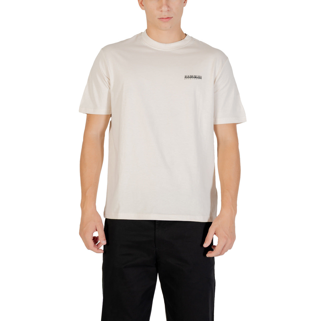 Napapijri T-Shirt Uomo Nera Manica Corta Scollo Tondo 100% Cotone Autunno/Inverno NP0A88TR