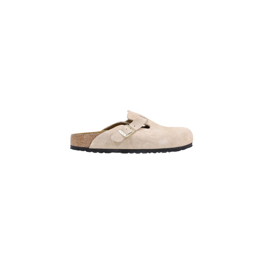 Ciabatte donna Birkenstock modello Boston Braided beige chiuse con dettaglio intrecciato e plantare anatomico