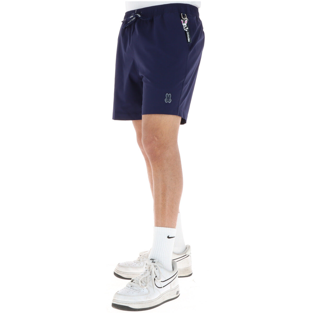 Boxer mare Psycho Bunny Blu Idrocromico; 100% poliestere. Effetto pattern a scomparsa con l'acqua, asciugatura rapida, vita con coulisse e tasche funzionali. Stile unico e tecnologico per l'estate.