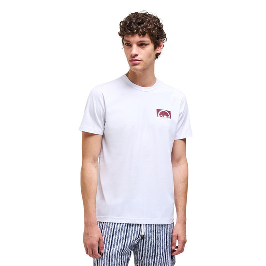T-shirt Colmar Originals bianca uomo 7547 6SH. Maglietta da uomo bianca a maniche corte in 100% cotone con girocollo e logo Colmar a contrasto sul petto, t-shirt casual e sportiva 4 stagioni.