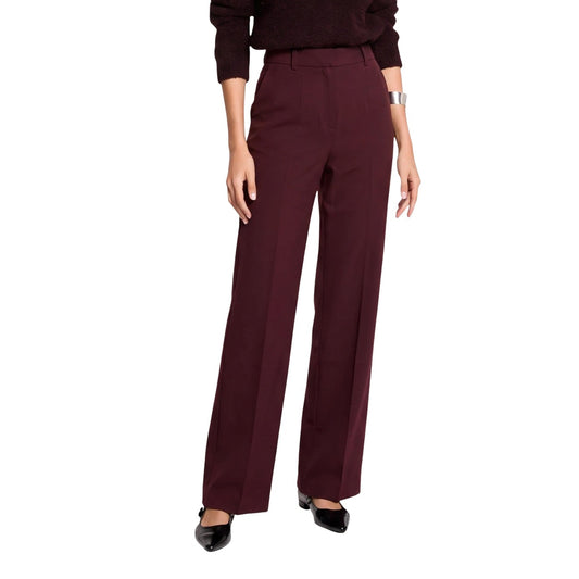 Pantaloni viola donna a sigaretta Morgan De Toi 242-POYA.F. Pantalone elegante e formale slim fit a tinta unita in tessuto elasticizzato con poliestere riciclato.