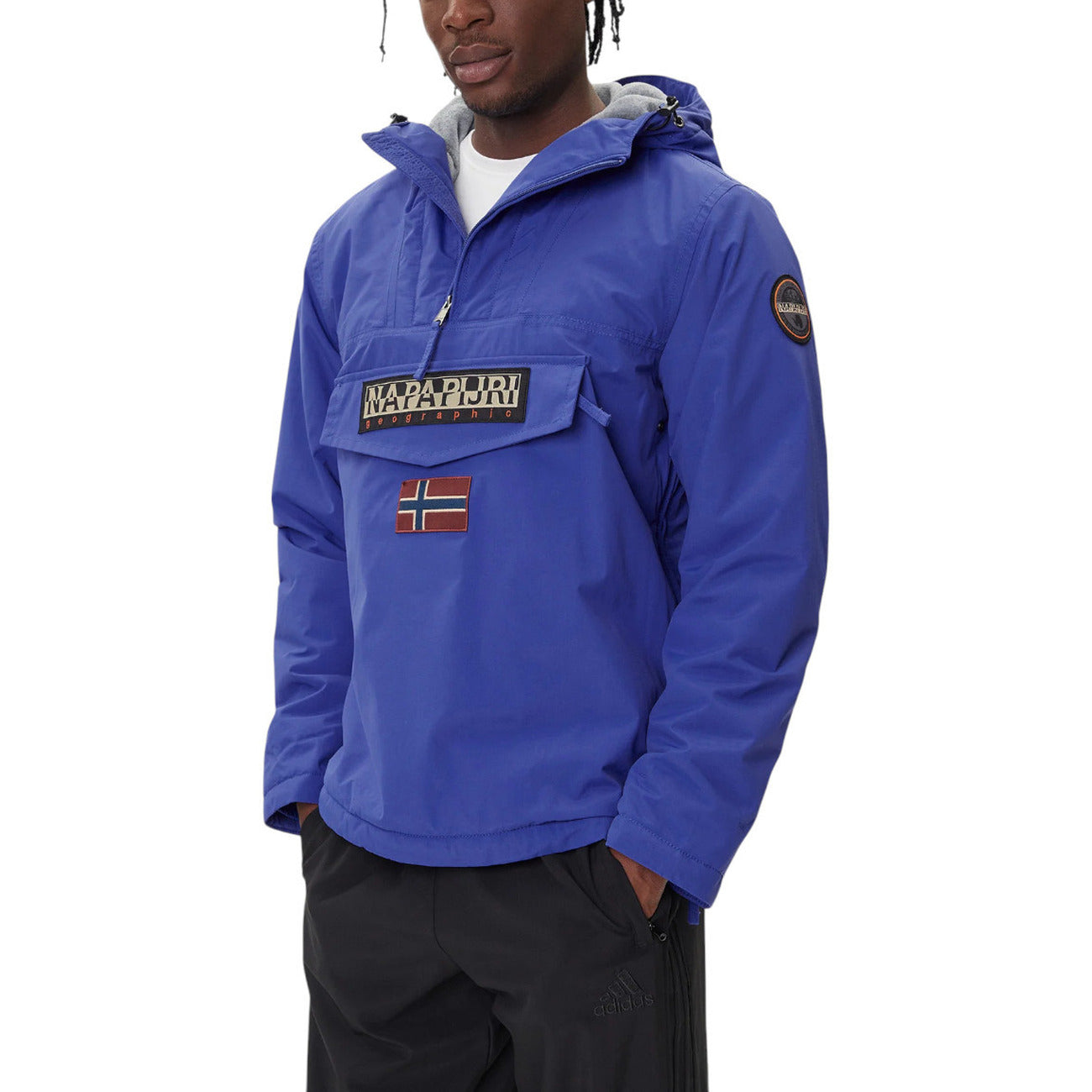 Napapijri Giacca Anorak Rainforest Uomo Blu NP0A4GMCB - Poliammide 100%