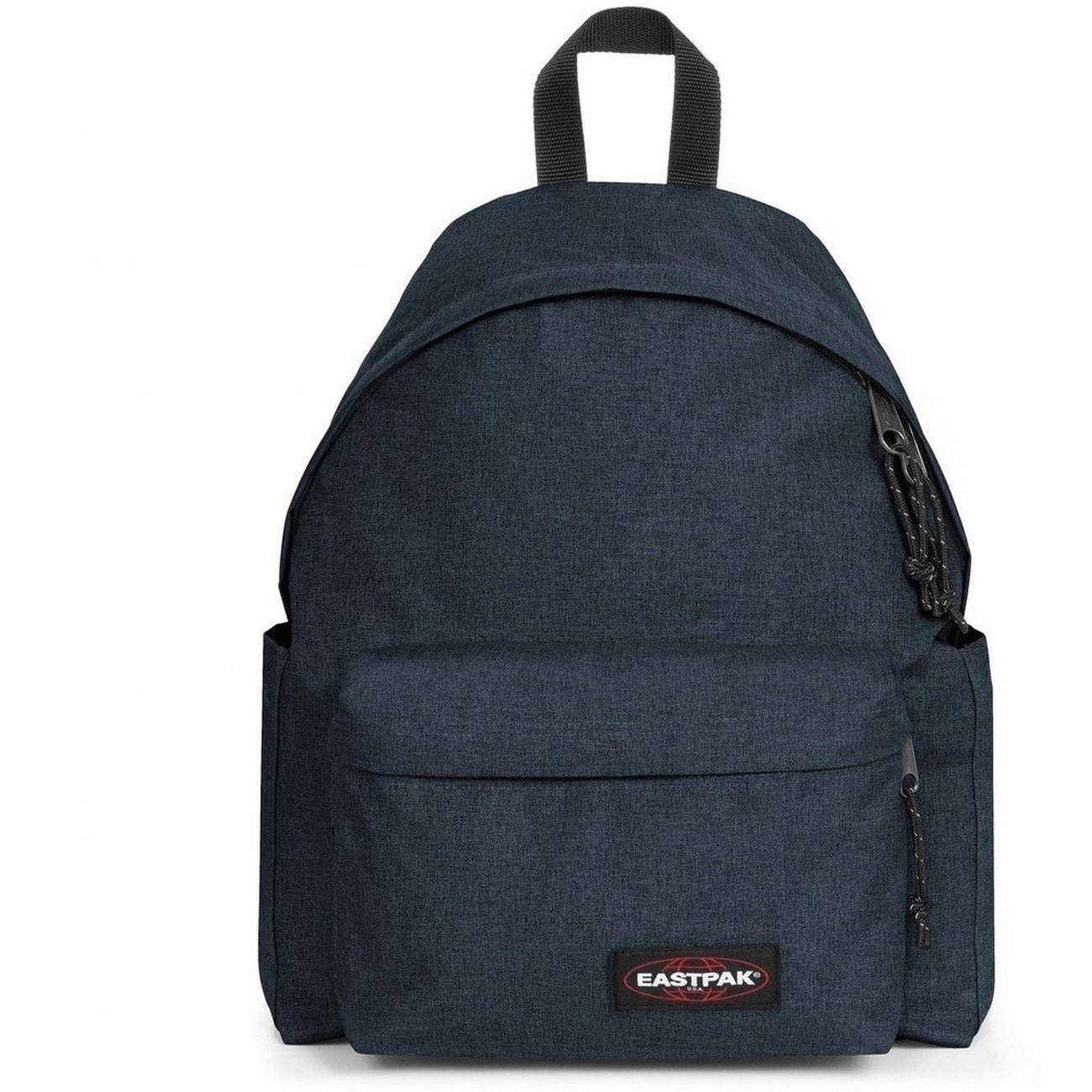 Zaino Eastpak Padded Pak'r Tech triple denim; 40x30x18 cm. 100% nylon idrorepellente, scomparto imbottito laptop 14" e tasca posteriore antifurto. Doppie tasche laterali e spallacci imbottiti regolabili.