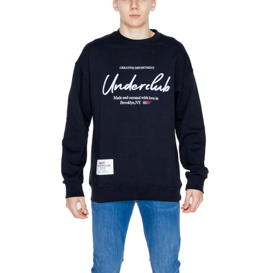 Underclub Felpa Uomo Nero Stampa Maniche Lunghe Scollo Tondo Cotone 100% Primavera Estate 24EUC80045