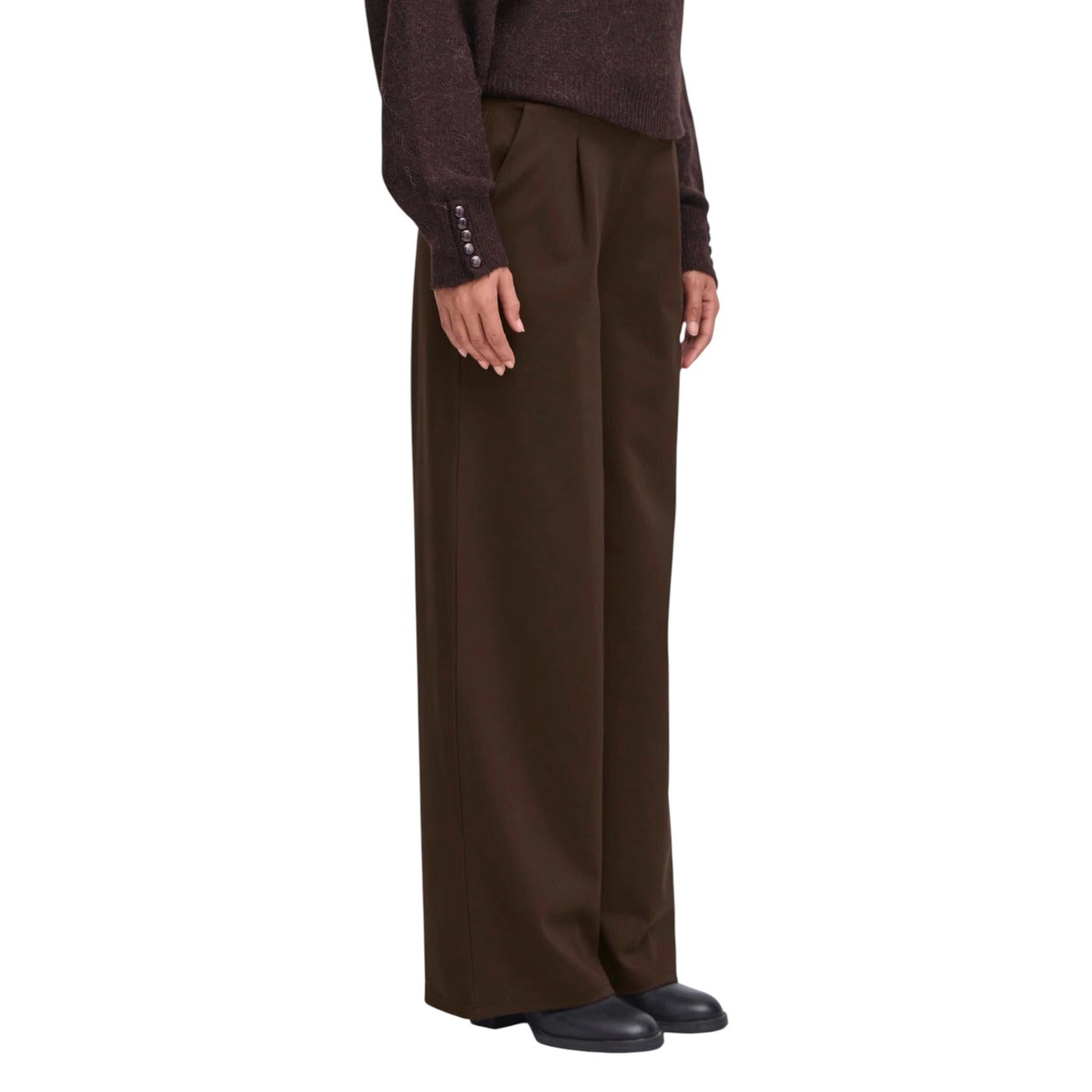 Ichi Pantaloni Donna Beige Senza Chiusura Tasche Laterali e Posteriori 74% Poliestere 22% Viscosa 4% Elastan Autunno/Inverno 20118337