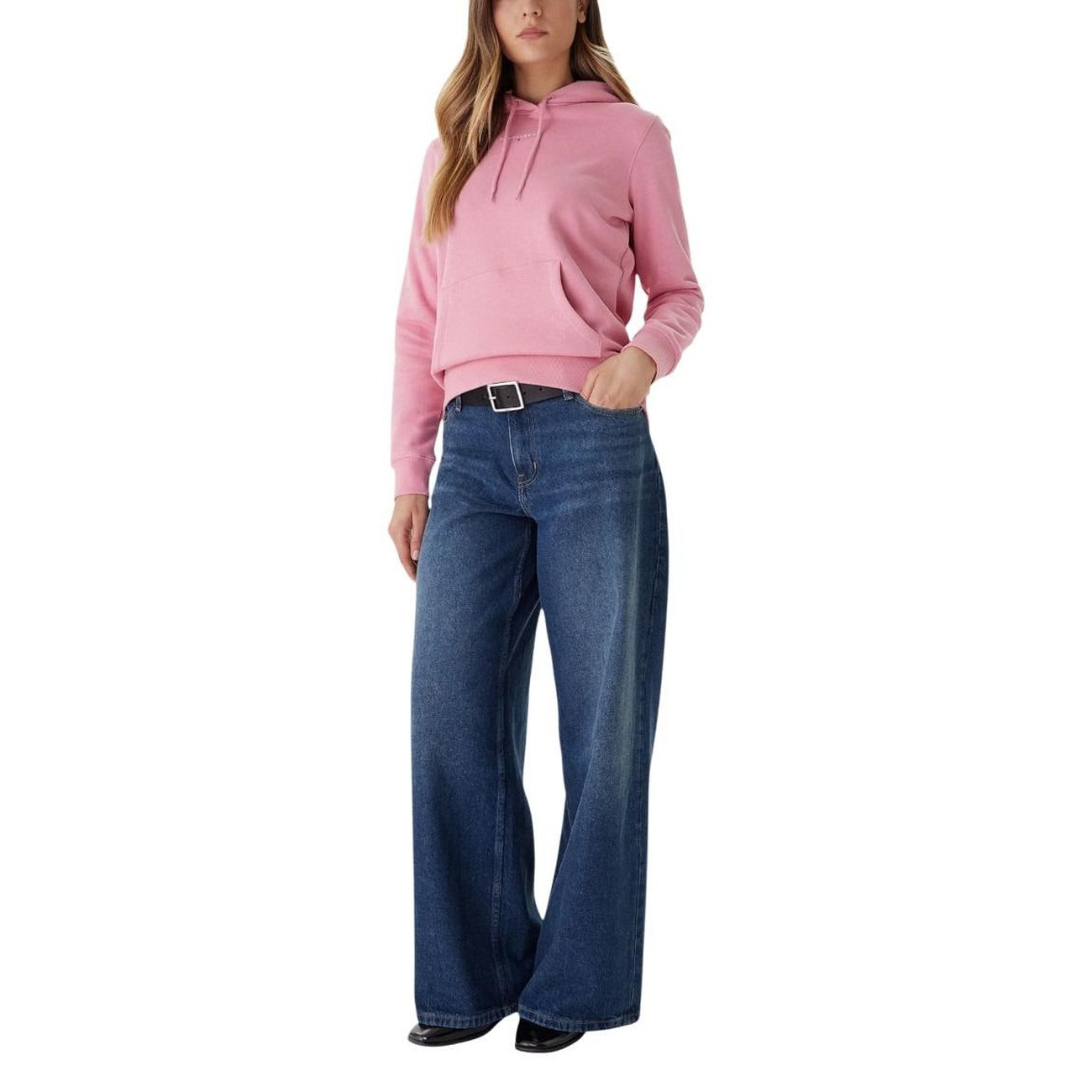 Tommy Hilfiger Jeans Felpa Cappuccio Donna Rosa DW0DW21963 - Cotone Organico 80%