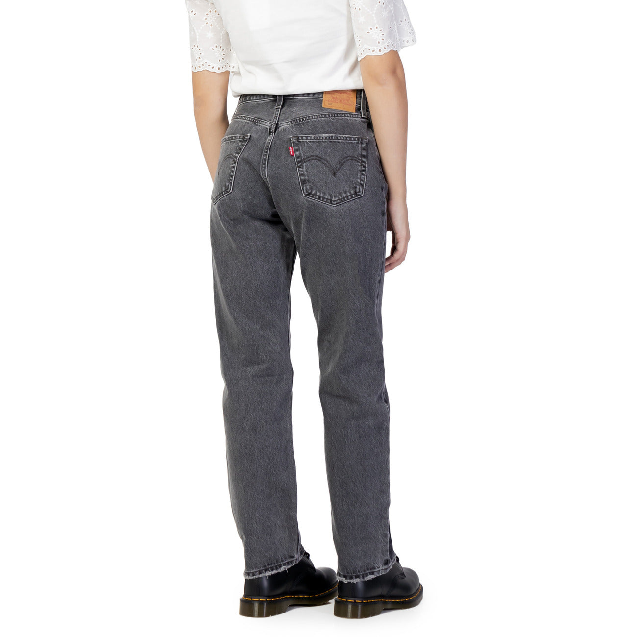 Levi's Jeans Donna Neri Zip Bottone Cotone 100% Autunno Inverno A1959-0003