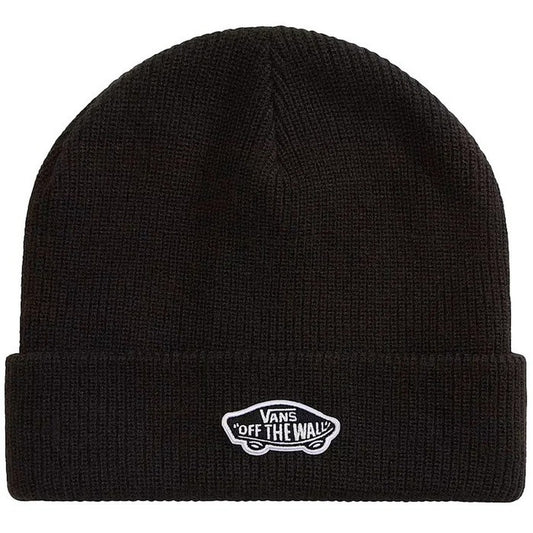 Cappello Vans uomo nero VN000QB2BLK1 Classic Cuff Beanie. Berretto invernale in maglia 100% acrilico con risvolto e piccolo logo Vans, accessorio casual e skate autunno inverno.