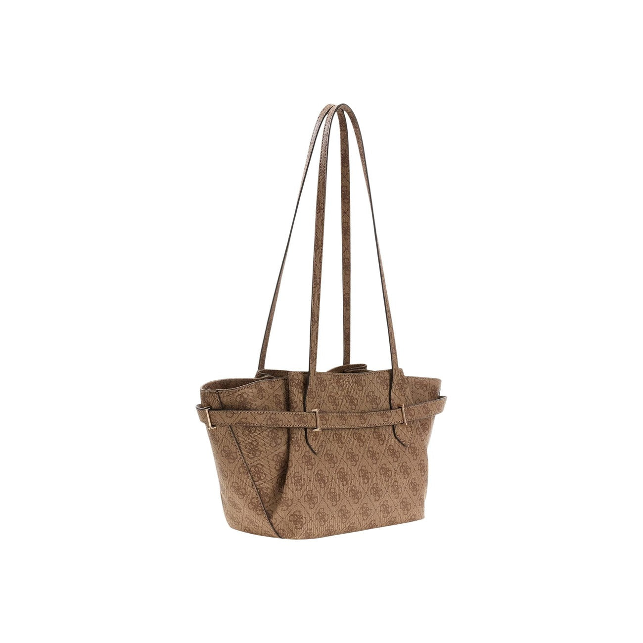 Borsa Guess donna beige con tasche interne ed esterne - vista posteriore retro
